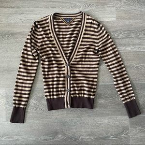 Tommy Hilfiger Brown Striped Cardigan
